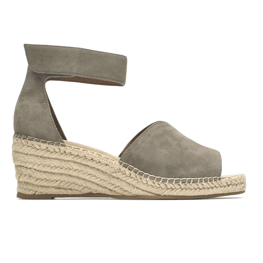 ロック ポート サンダル レディース グレー - Marah Peep Toe Espadrille - SEX863752